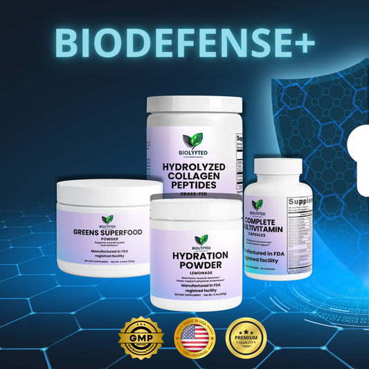 BioDefense+ Combo fue diseñado para fortalecer su sistema inmunológico, ayudarlo a recuperarse más rápido y brindarle energía y vitalidad duraderas durante todo el día.