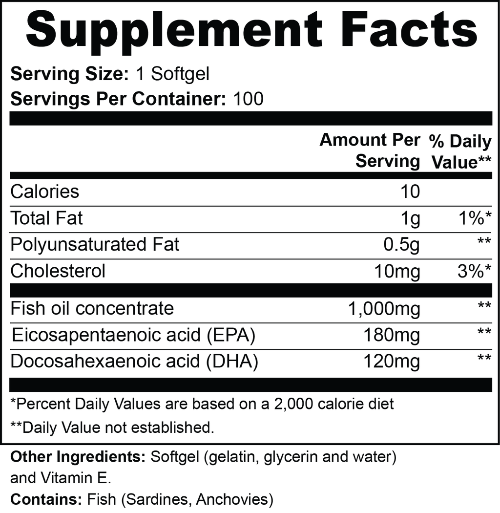 Omega-3 EPA 180 mg + DHA 120 mg