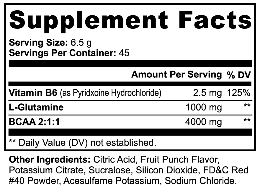 BCAA Shock Powder (Ponche de frutas)